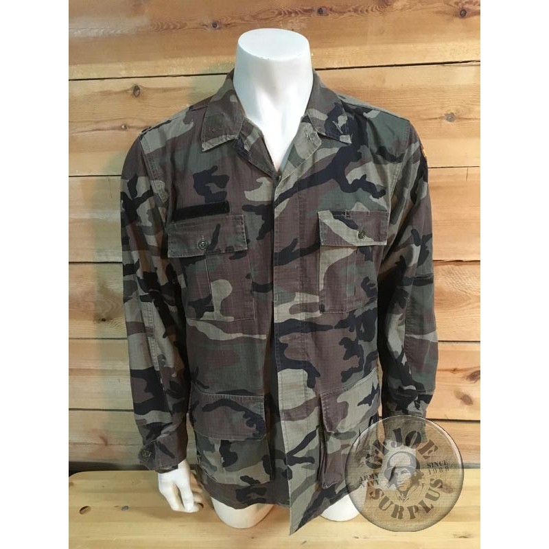 SPANISH ARMY MARINE CORPS BDU RIPSTOP WOODLAND JACKETS USED CONDITION SPANISH ARMY MARINE CORPS BDU RIPSTOP WOODLAND JACKETS USED CONDITION
