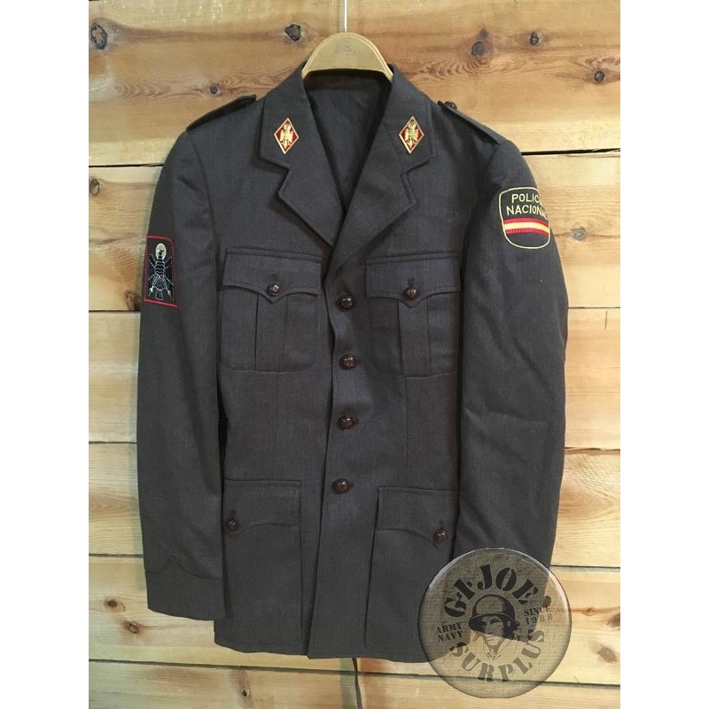SPANISH POLICE "NATIONAL POLICE " BROWN UNIFORM JACKET AS NEW /COLLECTORS ITEM
