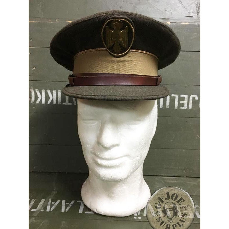 SPANISH POLICE "NATIONAL POLICE " BROWN UNIFORM OFFICERS CAP AS NEW /COLLECTORS ITEM