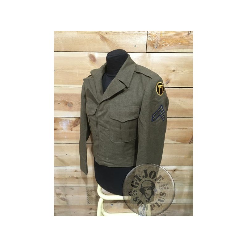 CHAQUETA DE TROPA "IKE M1950" US ARMY KOREA "4TH ARMORED DIVISION" TALLA 44L"/PIEZA UNICA