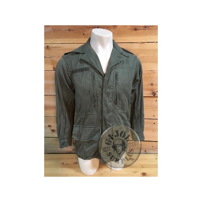FRENCH ARMY OLIVE GREEN M64 JACKET USED