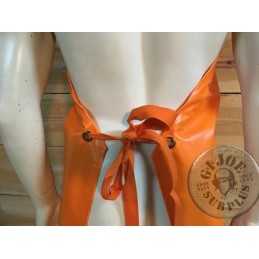 DELANTAL PROTECCION GOMA NARANJA EJERCITO SUECIA COMO NUEVOS