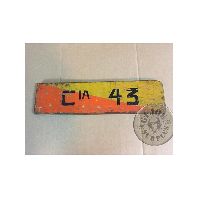 SPANISH ARMY WOOD SIGNAL "43 COMPANY" /COLLECTORS ITEM