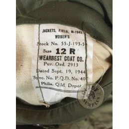 WOMENS M43 JACKET US ARMY WWII 12R /COLLECTORS ITEM