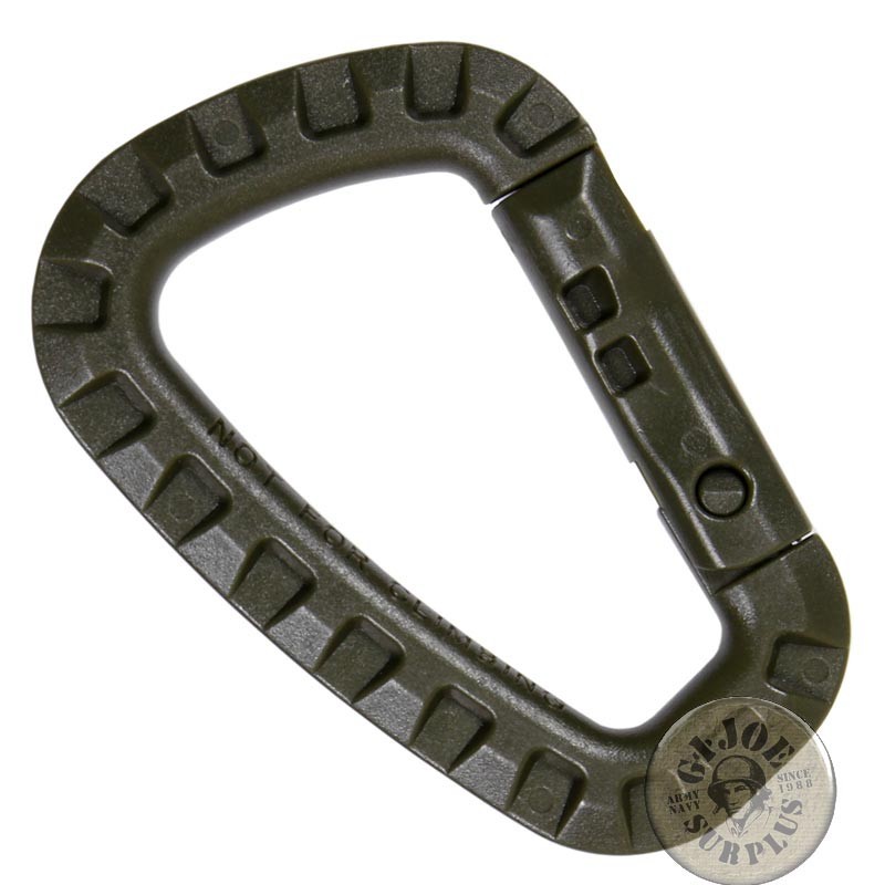 TACTICAL PVC CARABINER OLIVE GREEN COLOUR