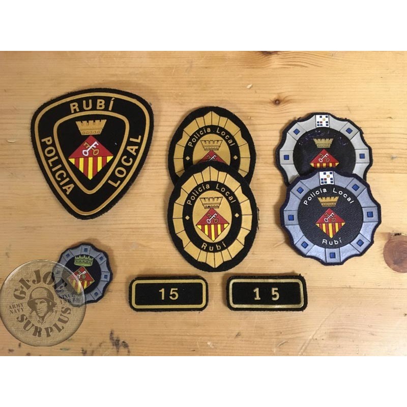 SET 13xPATCHES LOCAL CATALAN  POLICE "RUBI" /COLLECTORS ITEM