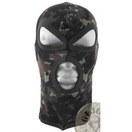 PASAMONTAÑAS 3 AGUJEROS ALGODON "AGRESIVE" CAMUFLAJE FLECKTARN