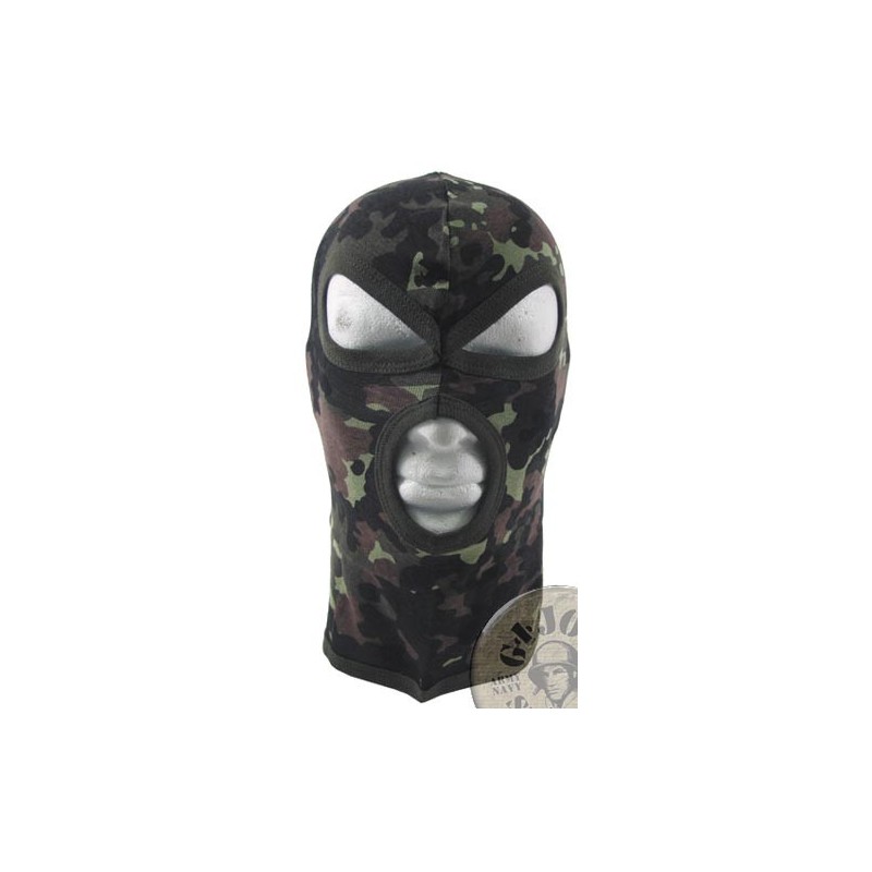 PASAMONTAÑAS 3 AGUJEROS ALGODON "AGRESIVE" CAMUFLAJE FLECKTARN