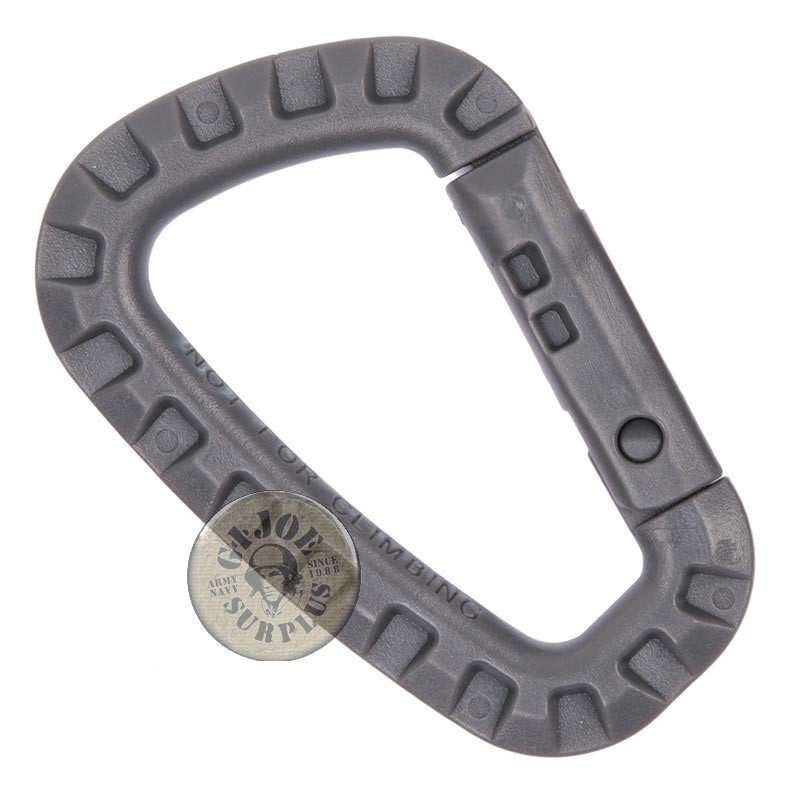 TACTICAL PVC CARABINER OLIVE FOLIGAE GREEN-GREY COLOUR