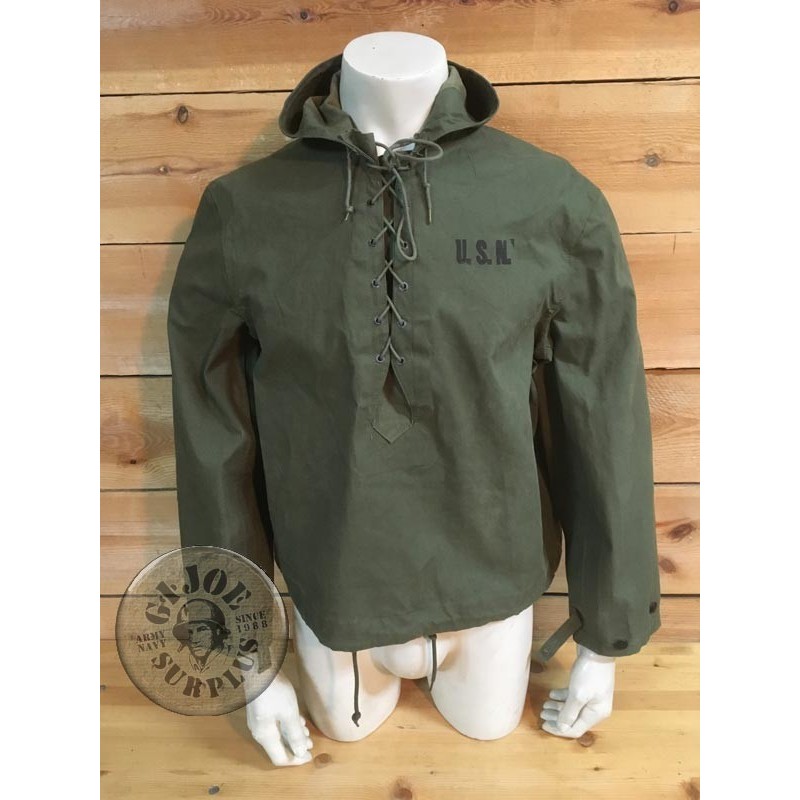 PARKA IMPERMEABLE US NAVY WWII "FOUL WEATHER" SMALL NUEVA /PIEZA ÚNICA