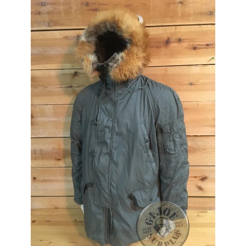 US AIR FORCE N3B EXTREM COLD WEATHER PARKA MODIFIED LARGE  USED /COLLECTORS ITEM