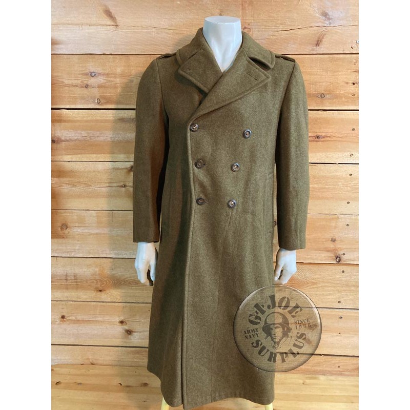 Us Army Ww2 Melton Overcoat 38r Used, Us Army Wwii Trench Coat Wool Overcoat