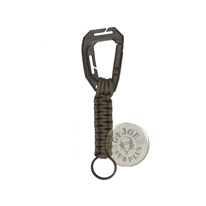 MOSQUETO TACTIC AMB PARACORD COLOR VERD