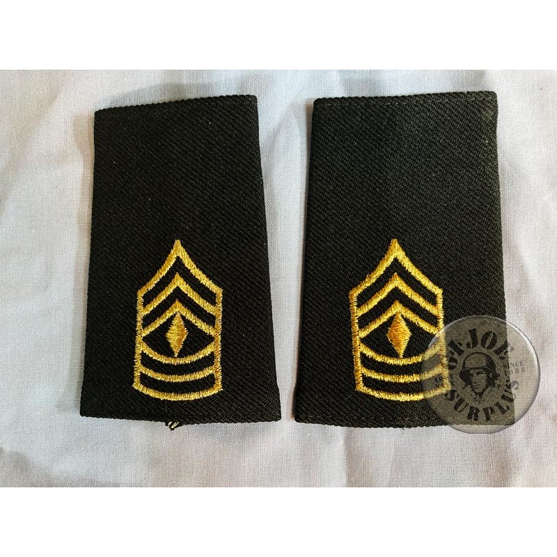 US ARMY EPAULETTES "FIRST SERGEANT" BLACK COLOUR NEW
