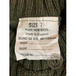 JERSEY REFUERZOS EJERCITO BRITANICO "WOOLY POOLY 100% LANA" USADOS