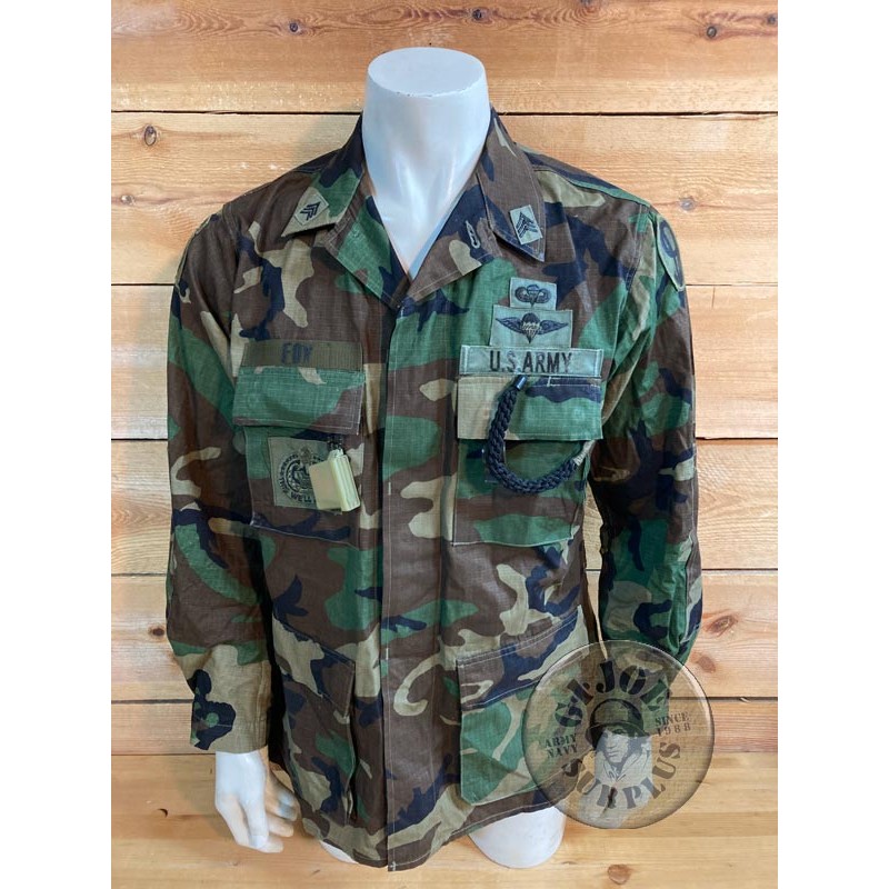 JAQUETA BDU WOODLAND US ARMY SERGEANT 82AB