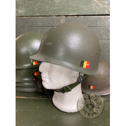 BELGIUM ARMY M1 "M1952" STEEL HELMET USED