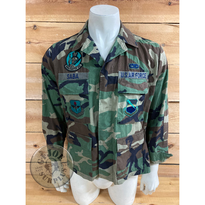 PIEZA UNICA!!! CHAQUETILLA BDU WOODLAND RIPSTOP USAF  MEDIUM X-SHORT