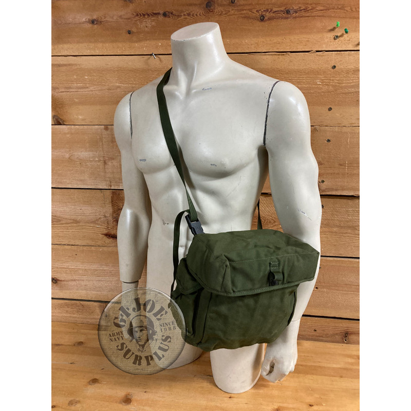 BRITISH ARMY GAS MASK SIDEPACK OLIVE GREEN