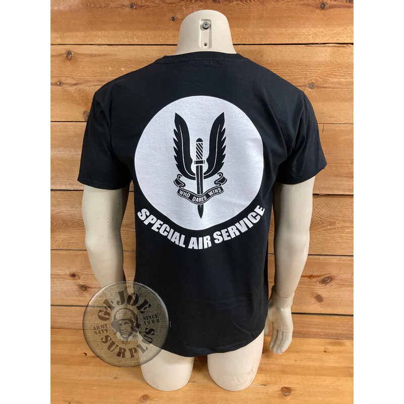 T/SHIRT LOGO "SAS SPECIAL AIR SERVICE" BLACK COLOUR