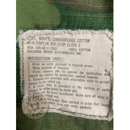 NAM 1969!!! JAQUETA ERDL CAMO 4 BUTXAQUES US ARMY "JUNGLE FATIGUES" USADA