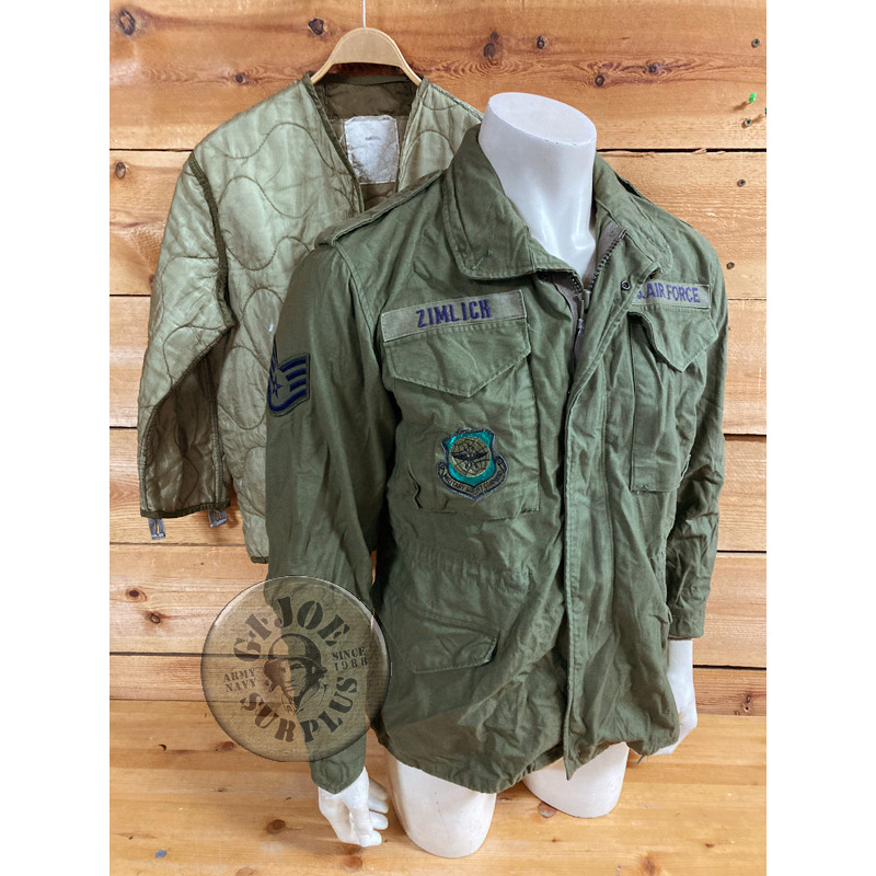 JAQUETA M65 VERD OLIVA US AIR FORCE M65 SMALLA RAGULAR+FORRO