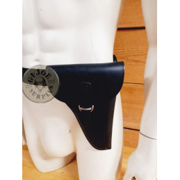 ITALIAN POLICE PISTOL LEATHER HOLSTER "BERETTA 92 POLIZIA" AS NEW