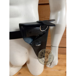 ITALIAN POLICE PISTOL LEATHER HOLSTER "BERETTA 92 POLIZIA" AS NEW