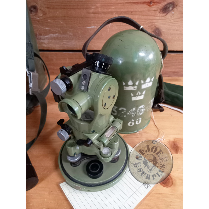 SWEADISH ARMY ARTILLERY OPTICAL SYSTEM "KOMPASSWINKELMATARE" COMPLETE SET