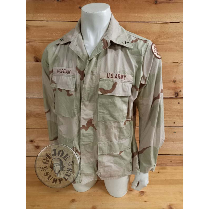 PEÇA UNICA!!! JAQUETA BDU DESERT 3 COLORS US ARMY 1991 MEDIUM REGULAR