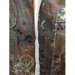 GERMAN ARMY FLECKTARN CAMO TRPEN/TROPICAL UNIFORM JACKET USED