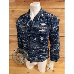 CHAQUETILLA NWU US NAVY CAMO AZUL "PORTAVIONES CVN 78 USS GERALD FORD" /PIEZA UNICA