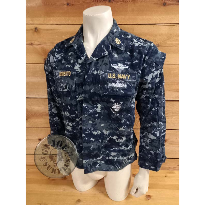 PEÇA UNICA!!! JAQUETA NWU US NAVY CAMUFLATGE BLAU "MARINE FORCE"