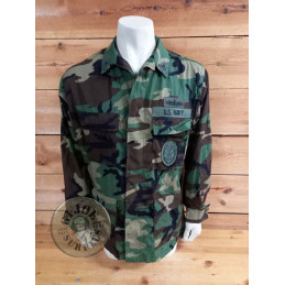 PEÇA UNICA!!! JAQUETA BDU RIPSTOP WOODLAND US NAVY LARGE LONG