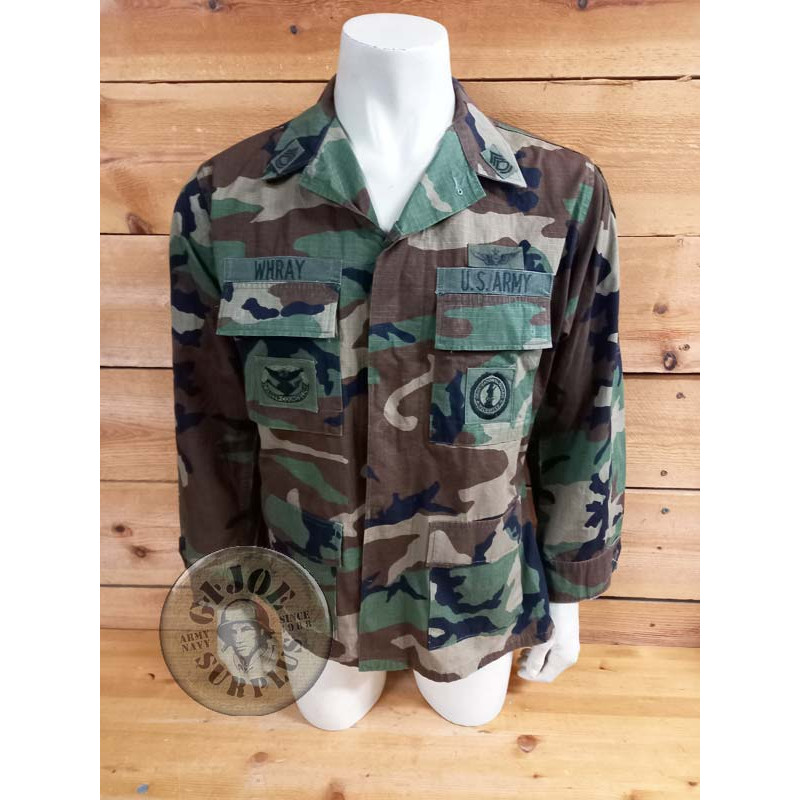PEÇA UNICA!!! JAQUETA BDU WOODLAND NEW JERSEY NATIONAL GUARD MEDIUM REGULAR