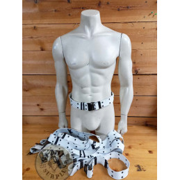 CINTURO EXERCIT FRANCES PVC "F1" BLANC NOVES