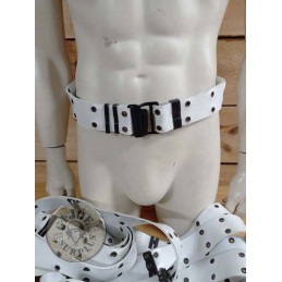 CINTURO EXERCIT FRANCES PVC "F1" BLANC NOVES