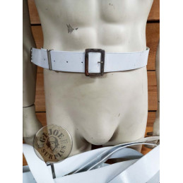 FRENCH AIRFORCE WHITE PVC PARADE  BELT NEW