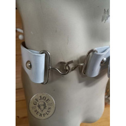 FRENCH AIRFORCE WHITE PVC PARADE  BELT NEW