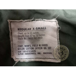 JAQUETA M65 OLIVE GREEN XSMALL REGULAR