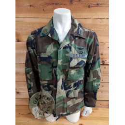PEÇA UNICA!!! JAQUETA BDU WOODLAND MAJOR PILOT LARGE REGULAR