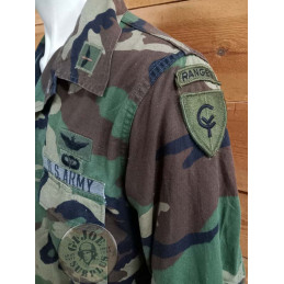 PEÇA UNICA!!! JAQUETA BDU WOODLAND MAJOR PILOT LARGE REGULAR