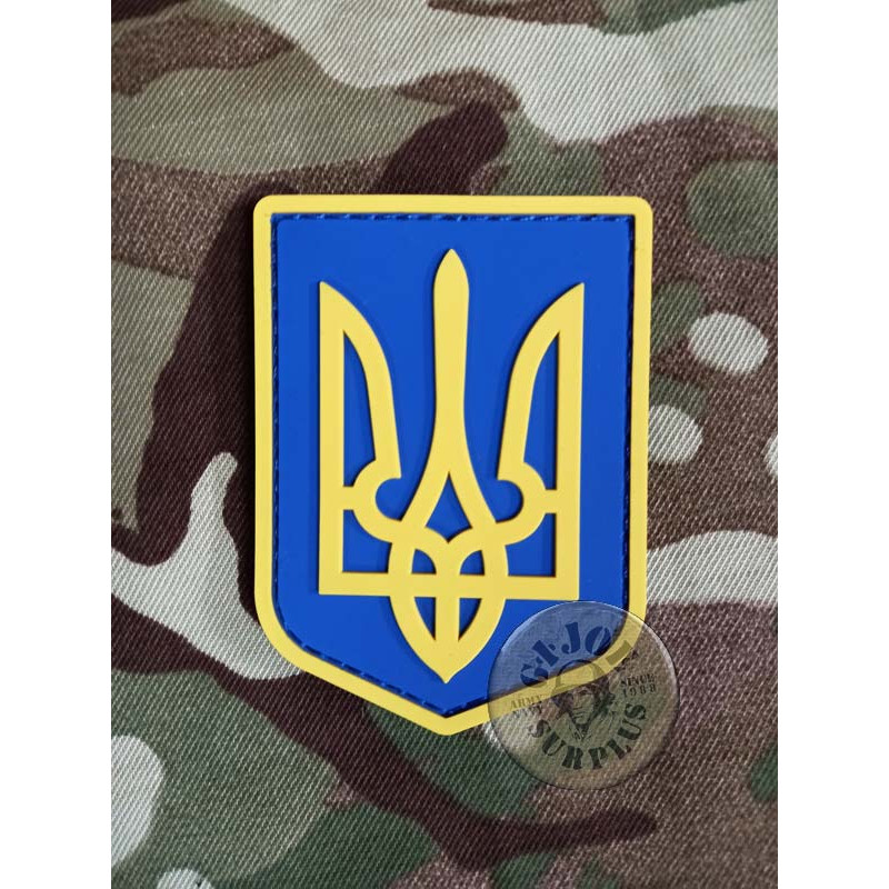 BANDERA PAISES 1 X1.5M "UCRANIA" PARCHE PVC CON VELCRO BANDERA UCRANIA PARCHE PVC CON VELCRO ESCUDO FUERZAS ARMADAS UCRANIA