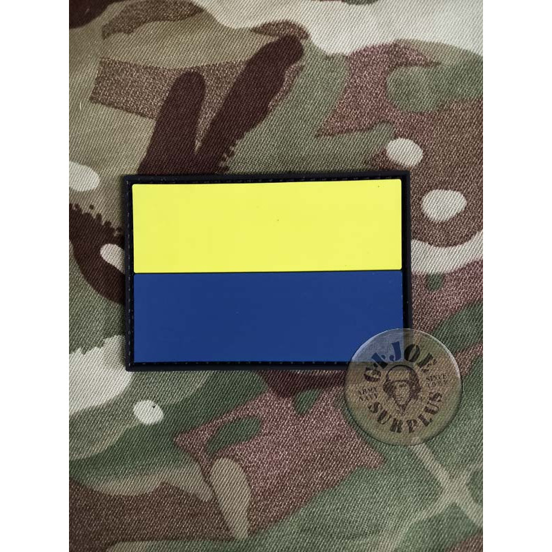 BANDERA PAISES 1 X1.5M "UCRANIA" PARCHE PVC CON VELCRO BANDERA UCRANIA