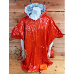 PONCHO SUPERVIVENCIA y EMERGENCIA NARANJA-PLATA PERSONAL