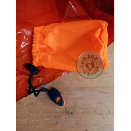 ORANGE-SILVER EMERGENCY WATERPROOF PONCHO