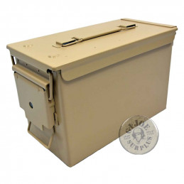 CAIXA METALICA PETITA "CALIBRE 50" COM NOVES CAIXA METALICA PETITA "CALIBRE 50" DESERT NOVES