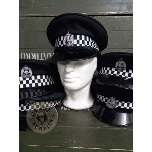 BRITISH METROPOLITAN POLICE OFFICERS CAPS  USED CONDITION SCOTISH POLICE OFFICERS CAPS USED CONDITION