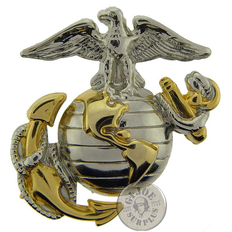 INSIGNIES METALL GORRA US MARINE CORPS PLATA