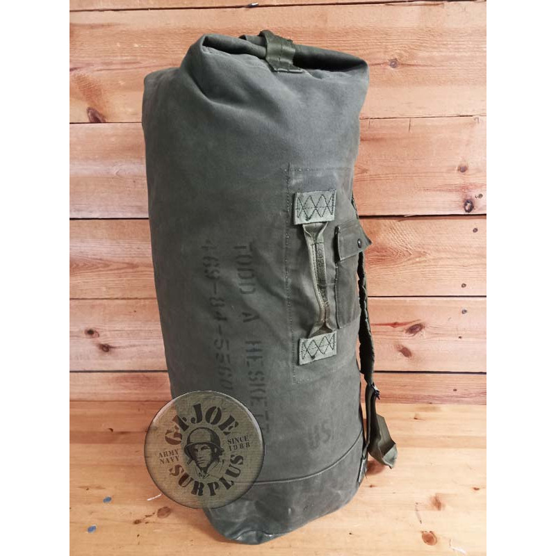VIETNAM WAR!!! US ARMY "COTTON CANVAS 2oN MODEL" DUFFLE BAG USED